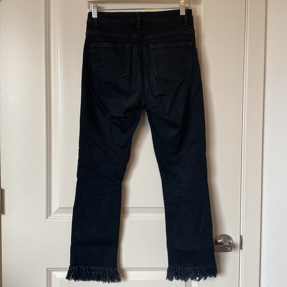 MAJE Black Panako Frayed Hem Ankle Jeans 38 - Picture 7 of 12